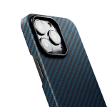 Pitaka iPhone 13 Pro Aramid Grey Blue dėklas 