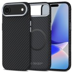 Tech-Protect iPhone 17 Air Carbon case with MagSafe - Black/Silver