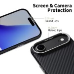Tech-Protect iPhone 17 Air Carbon case with MagSafe - Black/Silver