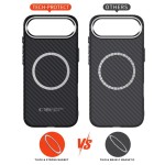 Tech-Protect iPhone 17 Air Carbon case with MagSafe - Black/Silver