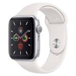 Watch Series 5 44mm GPS Silver Aluminium Case with White Sport Band