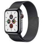 Watch Series 5 44mm GPS + Cellular Space Black Stainless Steel Case with Black Milanese Loop