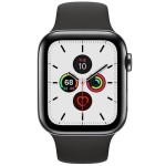 Watch Series 5 44mm GPS + Cellular Space Black Stainless Steel Case with Black Sport Band