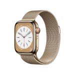 Apple Watch Series 8 GPS + Cellular 41mm Gold Stainless Steel Case with Gold Milanese Loop (naudotas)