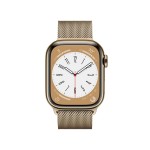 Apple Watch Series 8 GPS + Cellular 41mm Gold Stainless Steel Case with Gold Milanese Loop (naudotas)