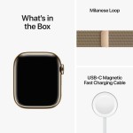 Apple Watch Series 8 GPS + Cellular 41mm Gold Stainless Steel Case with Gold Milanese Loop (naudotas)