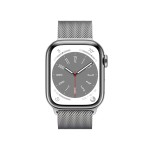 Apple Watch Series 8 GPS + Cellular 45mm Silver Stainless Steel Case with Silver Milanese Loop