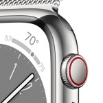 Apple Watch Series 8 GPS + Cellular 45mm Silver Stainless Steel Case with Silver Milanese Loop