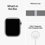 Apple Watch Series 8 GPS + Cellular 45mm Silver Stainless Steel Case with Silver Milanese Loop