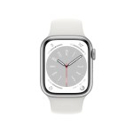 Apple Watch Series 8 GPS 41mm Silver Aluminium Case with White Sport Band