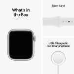 Apple Watch Series 8 GPS 41mm Silver Aluminium Case with White Sport Band