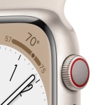 Apple Watch Series 8 GPS + Cellular 41mm Starlight Aluminium Case with Starlight Sport Band