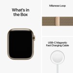 Apple Watch Series 8 GPS + Cellular 45mm Gold Stainless Steel Case with Gold Milanese Loop (buvo išpakuotas)