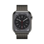 Apple Watch Series 8 GPS + Cellular 45mm Graphite Stainless Steel Case with Graphite Milanese Loop (išpakuotas)