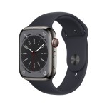 Apple Watch Series 8 GPS + Cellular 45mm Graphite Stainless Steel Case with Midnight Sport Band
