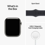 Apple Watch Series 8 GPS + Cellular 45mm Graphite Stainless Steel Case with Midnight Sport Band