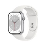 Apple Watch Series 8 GPS 45mm Silver Aluminium Case with White Sport Band