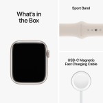 Apple Watch Series 8 GPS 45mm Starlight Aluminium Case with Starlight Sport Band