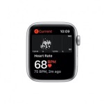 Apple Watch Nike SE GPS, 44mm Silver Aluminium Case with Pure Platinum/Black Nike Sport Band (2020)