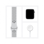 Apple Watch Nike SE GPS + Cellular, 44mm Silver Aluminium Case with Pure Platinum/Black Nike Sport Band (2020)