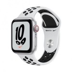 Apple Watch Nike SE GPS, 44mm Silver Aluminium Case with Pure Platinum/Black Nike Sport Band (2020)