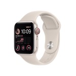 Apple Watch SE GPS + Cellular 40mm Starlight Aluminium Case with Starlight Sport Band