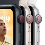 Apple Watch SE GPS + Cellular 44mm Silver Aluminium Case with White Sport Band