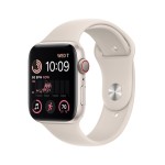 Apple Watch SE GPS + Cellular 44mm Starlight Aluminium Case with Starlight Sport Band