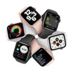 Apple Watch SE GPS, 44mm Space Gray Aluminium Case with Black Sport Band
