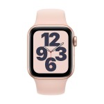 Apple Watch SE GPS, 40mm Gold Aluminium Case with Pink Sand Sport Band
