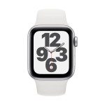 Apple Watch SE GPS, 40mm Silver Aluminium Case with White Sport Band