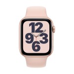 Apple Watch SE GPS, 44mm Gold Aluminium Case with Pink Sand Sport Band