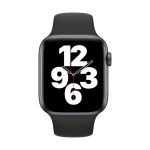 Apple Watch SE GPS, 44mm Space Gray Aluminium Case with Black Sport Band