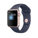 Watch Series 1 42mm Rose Gold Aluminum Case with Midnight Blue Sport Band
