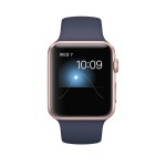 Watch Series 1 42mm Rose Gold Aluminum Case with Midnight Blue Sport Band