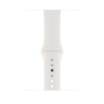 Watch Series 4 40mm Silver Aluminum Case with Red Sport Band + White Sport Band
