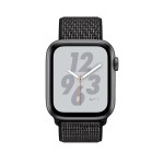 Watch Series 4 Nike+ 44mm Space Gray Aluminum Case with Black Nike Sport Loop (buvo išpakuotas)