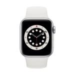 Apple Watch Series 6 GPS, 40mm Silver Aluminium Case with White Sport Band