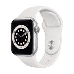Apple Watch Series 6 GPS, 40mm Silver Aluminium Case with White Sport Band