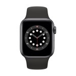 Apple Watch Series 6 GPS, 40mm Space Gray Aluminium Case with Black Sport Band (buvo išpakuotas)