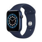 Apple Watch Series 6 GPS, 44mm Blue Aluminium Case with Deep Navy Sport Band