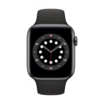 Apple Watch Series 6 GPS + Cellular, 44mm Space Grey Aluminium Case with Black Sport Band 