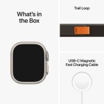 Apple Watch Ultra GPS + Cellular, 49mm Titanium Case with Black/Gray Trail Loop - S/M