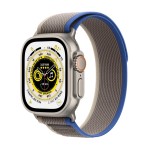 Apple Watch Ultra GPS + Cellular, 49mm Titanium Case with Blue/Gray Trail Loop - S/M