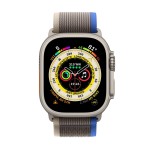 Apple Watch Ultra GPS + Cellular, 49mm Titanium Case with Blue/Gray Trail Loop - M/L
