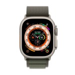 Apple Watch Ultra GPS + Cellular, 49mm Titanium Case with Green Alpine Loop - Medium