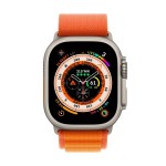 Apple Watch Ultra GPS + Cellular, 49mm Titanium Case with Orange Alpine Loop - Medium