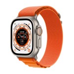 Apple Watch Ultra GPS + Cellular, 49mm Titanium Case with Orange Alpine Loop - Medium