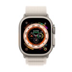 Apple Watch Ultra GPS + Cellular, 49mm Titanium Case with Starlight Alpine Loop - Small