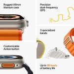 Apple Watch Ultra GPS + Cellular, 49mm Titanium Case with Starlight Alpine Loop - Large